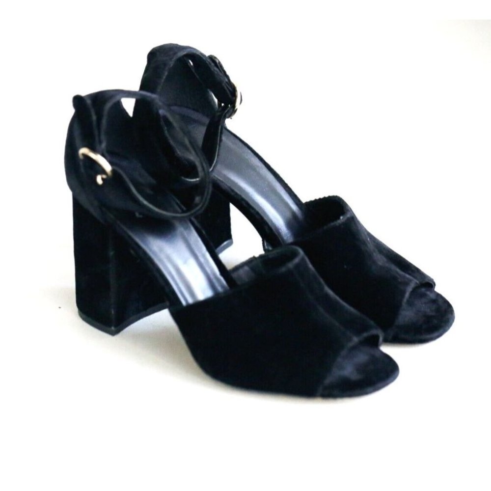 Joie Black Velvet Heels